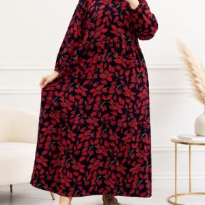 ساحلی بلند نخی طرح برگ U7545