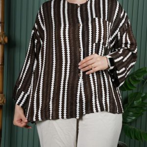 شومیز نخی راه راه A7561
